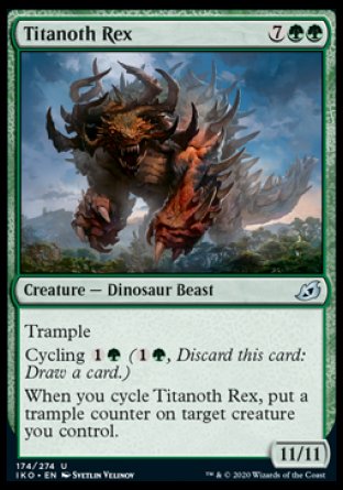 (174/274) Magic The Gathering Ikoria: Lair of Behemoths Single: Titanoth Rex Holo Uncommon