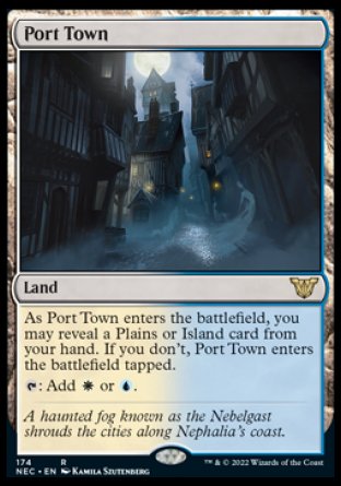 (174) Magic The Gathering Commander: Kamigawa: Neon Dynasty Single: Port Town Rare