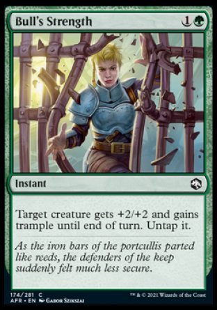 (174) Magic The Gathering Adventures in the Forgotten Realms Single: Bull's Strength Holo Common