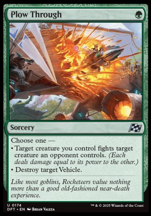 (174) Magic The Gathering Aetherdrift Single: Plow Through Holo Uncommon