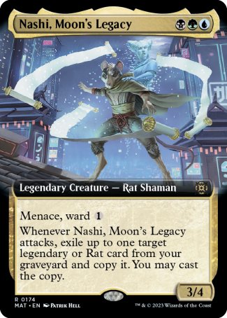 (174) Magic The Gathering March of the Machine: The Aftermath: Extras Single: Nashi, Moon's Legacy (V.3) Holo Rare