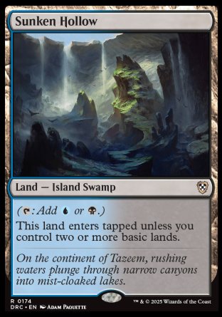 (174) Magic The Gathering Commander: Aetherdrift Single: Sunken Hollow Rare