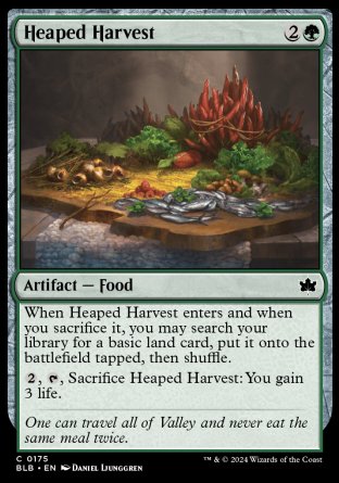 (175) Magic The Gathering Bloomburrow Single: Heaped Harvest Holo Common