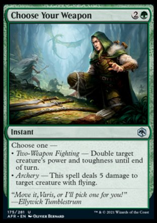 (175) Magic The Gathering Adventures in the Forgotten Realms Single: Choose Your Weapon Holo Uncommon