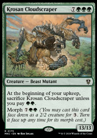 (175) Magic The Gathering Commander: Murders at Karlov Manor Single: Krosan Cloudscraper Rare
