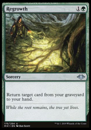 (175/254) Magic The Gathering Modern Horizons Single: Regrowth Holo Uncommon