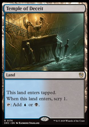 (176) Magic The Gathering Commander: Aetherdrift Single: Temple of Deceit Rare