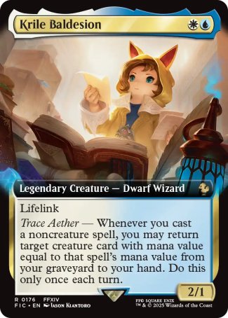 (176) Magic The Gathering Commander: Magic: The Gathering - FINAL FANTASY: Extras Single: Krile Baldesion Holo Rare