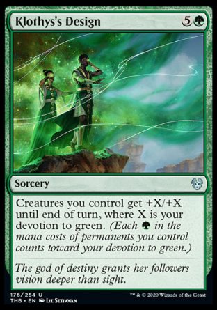 (176/254) Magic The Gathering Theros Beyond Death Single: Klothys's Design Holo Uncommon