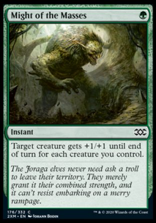 (176/332) Magic The Gathering Double Masters Single: Might of the Masses Holo Common