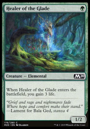 (176/280) Magic The Gathering Core 2020 Single: Healer of the Glade Holo Common