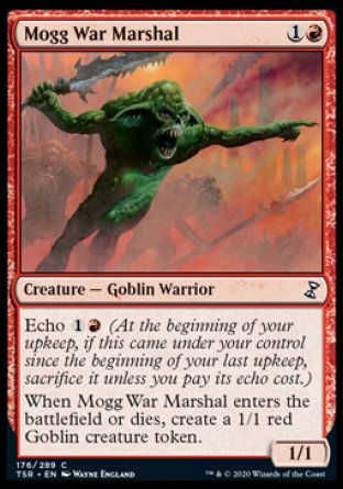 (176/289) Magic The Gathering Time Spiral Remastered Single: Mogg War Marshal Holo Common