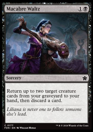 (177) Magic The Gathering Magic: The Gathering Foundations Single: Macabre Waltz Holo Common