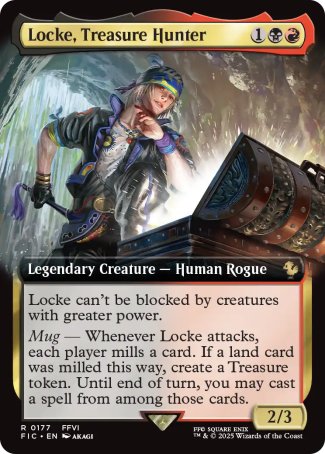 (177) Magic The Gathering Commander: Magic: The Gathering - FINAL FANTASY: Extras Single: Locke, Treasure Hunter Holo Rare