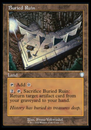 (177) Magic The Gathering Commander: The Brothers' War Single: Buried Ruin Uncommon