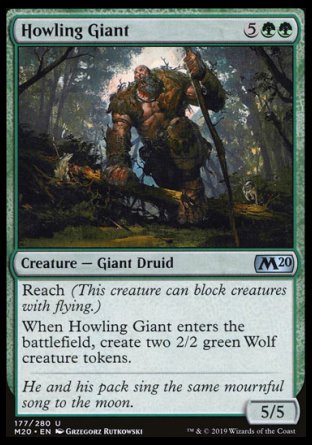 (177/280) Magic The Gathering Core 2020 Single: Howling Giant Holo Uncommon