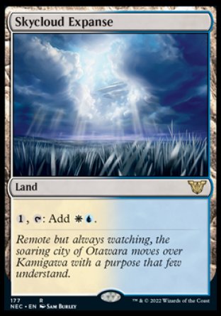 (177) Magic The Gathering Commander: Kamigawa: Neon Dynasty Single: Skycloud Expanse Rare