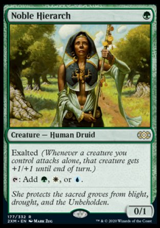 (177/332) Magic The Gathering Double Masters Single: Noble Hierarch Holo Rare