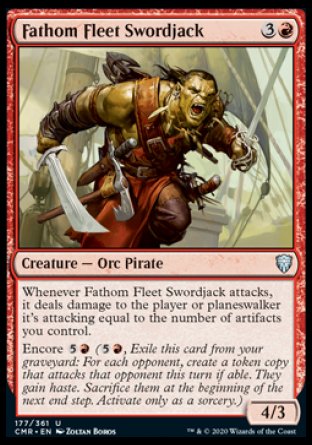 (177/361) Magic The Gathering Commander Legends Single: Fathom Fleet Swordjack Uncommon