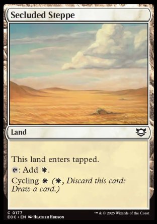 (177) Magic The Gathering Commander: Edge of Eternities Single: Secluded Steppe Common