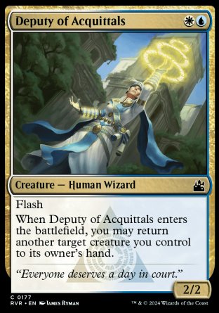 (177) Magic The Gathering Ravnica Remastered Single: Deputy of Acquittals Holo Common