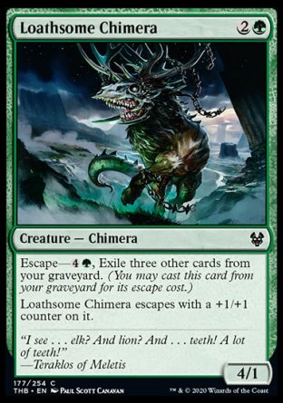 (177/254) Magic The Gathering Theros Beyond Death Single: Loathsome Chimera Holo Common