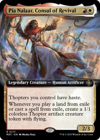 (177) Magic The Gathering March of the Machine: The Aftermath: Extras Single: Pia Nalaar, Consul of Revival (V.3) Rare