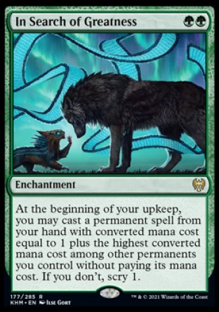 (177) Magic The Gathering Kaldheim: Promos Single: In Search of Greatness (V.1) Rare