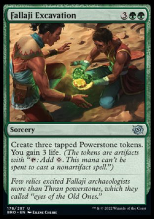 (178) Magic The Gathering The Brothers' War Single: Fallaji Excavation Holo Uncommon