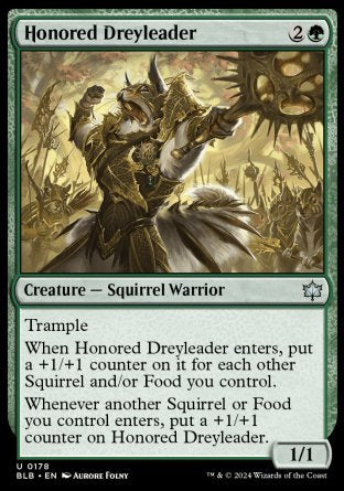 (178) Magic The Gathering Bloomburrow Single: Honored Dreyleader Holo Uncommon