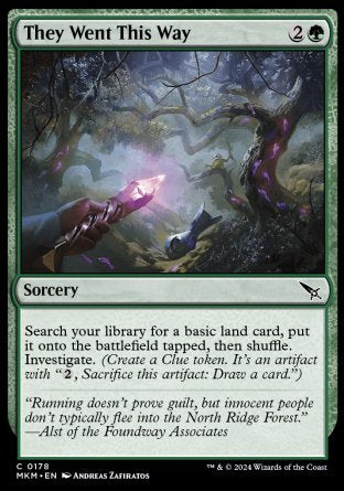 (178) Magic The Gathering Murders at Karlov Manor Single: They Went This Way Holo Common