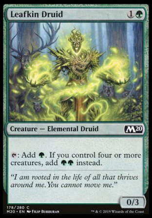 (178/280) Magic The Gathering Core 2020 Single: Leafkin Druid Common