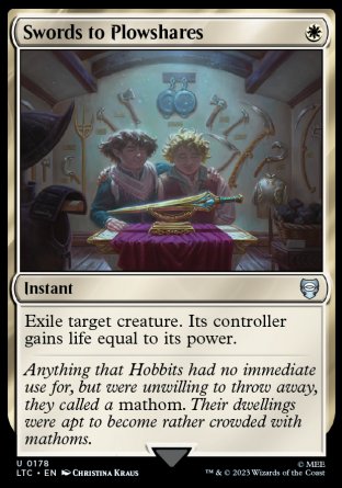 (178) Magic The Gathering Commander: The Lord of the Rings: Tales of Middle-earth Single: Swords to Plowshares Uncommon