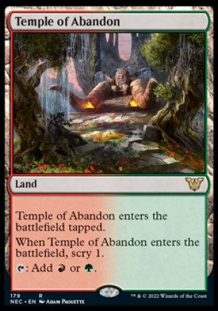 (179) Magic The Gathering Commander: Kamigawa: Neon Dynasty Single: Temple of Abandon Rare