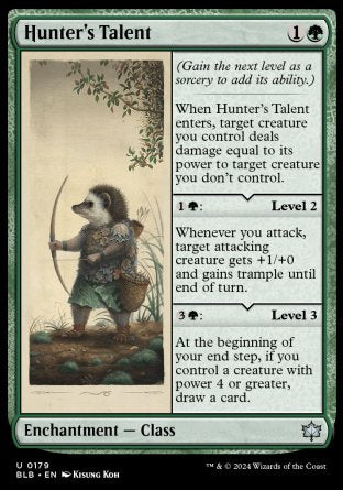 (179) Magic The Gathering Bloomburrow Single: Hunter's Talent  Uncommon