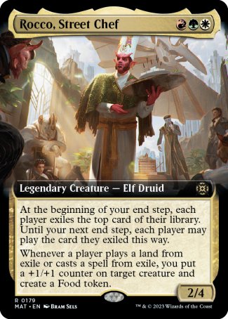 (179) Magic The Gathering March of the Machine: The Aftermath: Extras Single: Rocco, Street Chef (V.3) Holo Rare