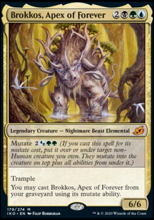 (179) Magic The Gathering Ikoria: Lair of Behemoths: Promos Single: Brokkos, Apex of Forever (V.2) Holo Mythic