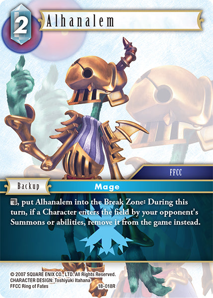 (018) Final Fantasy TCG Resurgence of Power Single: Alhanalem (18-018) Holo Rare
