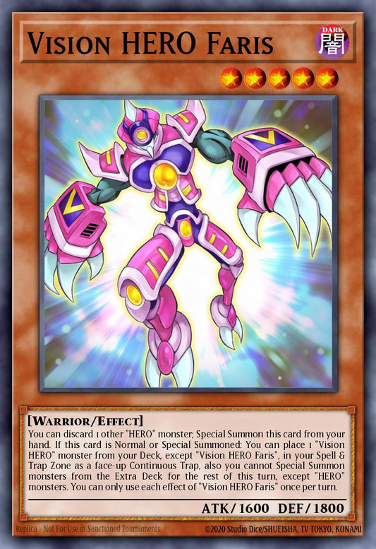 (004) YuGiOh TCG RA01: 25th Anniversary Rarity Collection Single: Vision HERO Faris (V.2 - Ultra Rare)  Ultra Rare