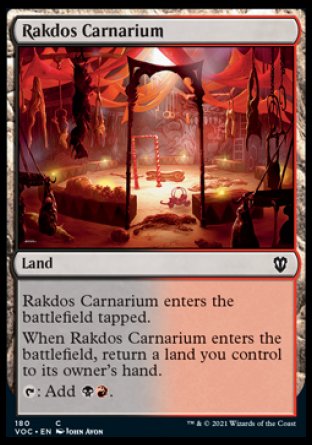 (180) Magic The Gathering Commander: Innistrad: Crimson Vow Single: Rakdos Carnarium Holo Common