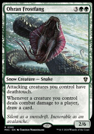 (180) Magic The Gathering Commander: Murders at Karlov Manor Single: Ohran Frostfang Rare