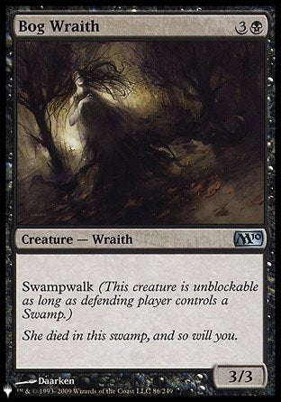 (086) Magic The Gathering The List Single: Bog Wraith Uncommon