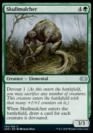 (180/332) Magic The Gathering Double Masters Single: Skullmulcher Holo Uncommon
