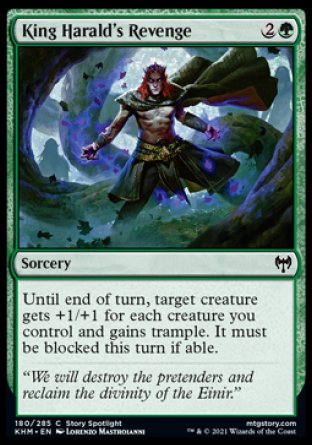 (180/285) Magic The Gathering Kaldheim Single: King Harald's Revenge Holo Common