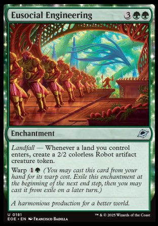 (181) Magic The Gathering Edge of Eternities Single: Eusocial Engineering Holo Uncommon