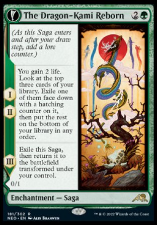 (181) Magic The Gathering Kamigawa: Neon Dynasty Single: The Dragon-Kami Reborn // Dragon-Kami's Egg Holo Rare