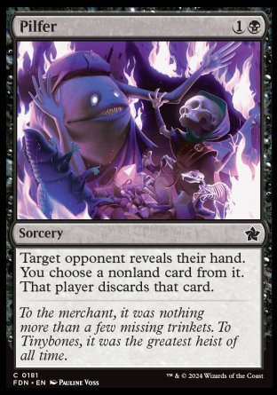 (181) Magic The Gathering Magic: The Gathering Foundations Single: Pilfer Holo Common