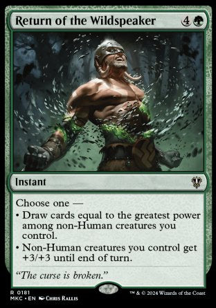 (181) Magic The Gathering Commander: Murders at Karlov Manor Single: Return of the Wildspeaker Rare