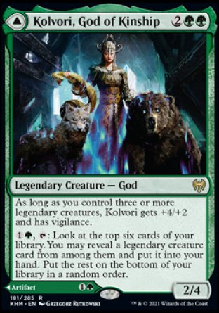 (181/285) Magic The Gathering Kaldheim Single: Kolvori, God of Kinship // The Ringhart Crest Rare