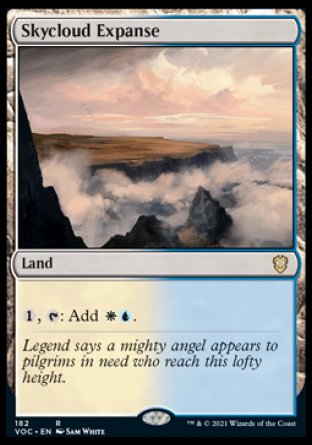 (182) Magic The Gathering Commander: Innistrad: Crimson Vow Single: Skycloud Expanse Rare